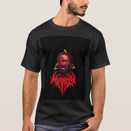 マンディー:鮮烈なる肖像におけるニコラス・ケイジ Tシャツ (正面)