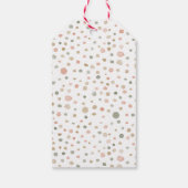 マンディ紙吹雪水色ドットギフトラベル ギフトタグ (裏面)