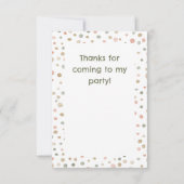 マンディ紙吹雪水色ドットサンキューカード サンキューカード (裏面)