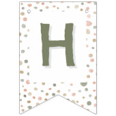 マンディ紙吹雪水色ドットバンティングフラグ バンティングフラッグ (第2の旗)