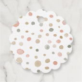 マンディ紙吹雪水色ドットメッセージカード フェイバータグ (裏面)