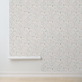 マンディ紙吹雪水色ドット 壁紙