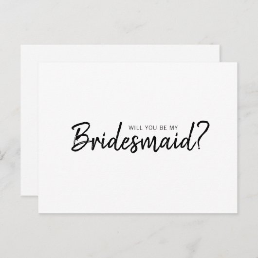 マンディ・ミニマシンプルリストのが私の花嫁になる インビテーションポストカード (正面/裏面)