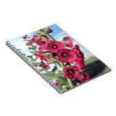 マンディRoeing著ピンクのhollyhockの絵画 ノートブック (右側)