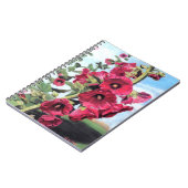 マンディRoeing著ピンクのhollyhockの絵画 ノートブック (左側)