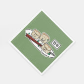 マンデュコリアン餃子の薄暗い朝食ハングル スタンダードランチョンナプキン (角)