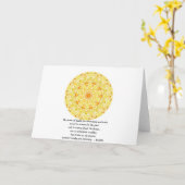 マンデラと美しい仏教引用文鮮やか カード (黄色い花)