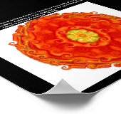 マンデラと美しい仏教引用文鮮やか ポスター (角)