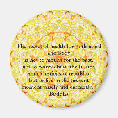 マンデラと美しい仏教引用文鮮やか マグネット (正面)