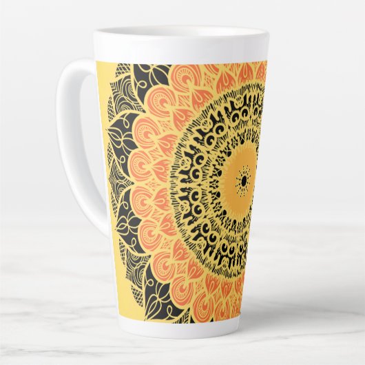 マンデラアート カフェラテマグ (左アングル)