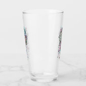 マンデラカラフル付きクラゲ タンブラーグラス (左)