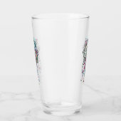 マンデラカラフル付きクラゲ タンブラーグラス (右)