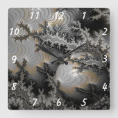 マンデルの領域の探索 スクエア壁時計 (正面)