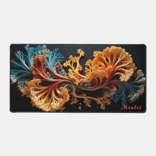 マンデルパーソナライズされたブロットジュリアセットデスクマット デスクマット (正面)