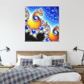 マンデルブラット衛星二重螺旋フラクタル キャンバスプリント (インサイチュ (寝室))