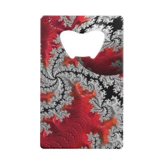 マンデルブロッツ美しいボトルオープナー クレジットカード栓抜き (正面)