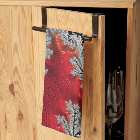 マンデルブロッツ茶美しい キッチンタオル (三つ折り)