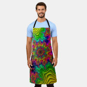 マンデルブロットのカラー爆発エプロン エプロン (着用した状態)