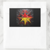 マンデルブロットのフラクタルとドイツ国旗のブレンド 長方形シール (バッグ)