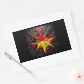 マンデルブロットのフラクタルとドイツ国旗のブレンド 長方形シール (封筒)