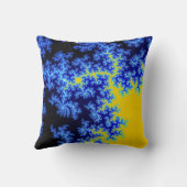 マンデルブロットのフラクタル氷結晶パターン クッション (裏面)