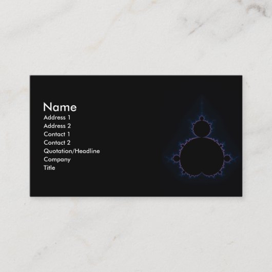 マンデルブロットセット10 名刺 (正面)