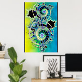 マンデルブロットフラクタルアート ポスター (ホームオフィス)