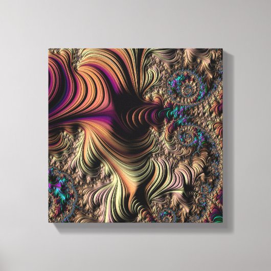 マンデルブロットフラクタル キャンバスプリント (正面)