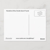 マンデルブロットブルーダブルスパイラルフラクタル ポストカード (裏面)