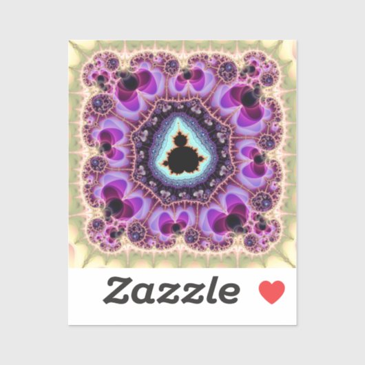 マンデルブロートフラクタルアートデザイン シール (シート)