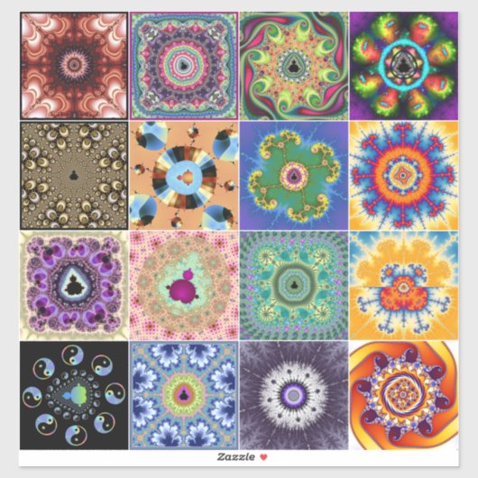 マンデルブロート・フラクタル シール (シート)