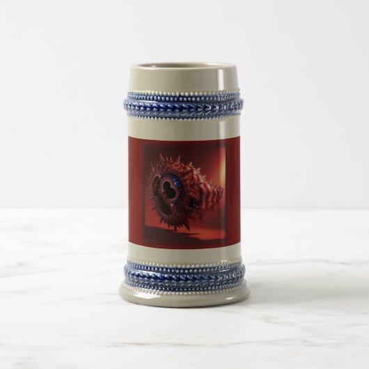 マンデルブロー管に注入されたアメリカ国旗 ビールジョッキ (中央)