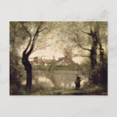 マントの町と大聖堂の眺め ポストカード (正面)