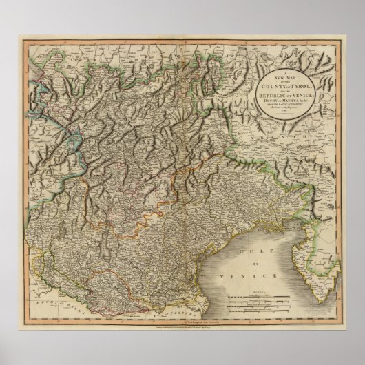 マントゥア，ベニス，チロル ポスター (正面)