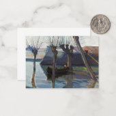 マントゥア – ランドスケープとボートby Mario Lomini ノートカード (正面/裏面インサイチュ)