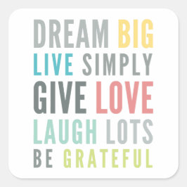 マントラの引用文でモダン生きるやる気を起こさせる言葉 スクエアシール