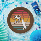 マントラウフィアッシングレトロサンセットプレート ペーパープレート (パーティー)