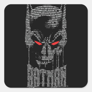 マントラ付きバットマン スクエアシール