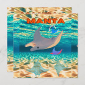 マントラ威厳のあるイデザイン大洋陛下 招待状 (正面/裏面)