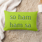 マントラ：ハム – ham sa ランバークッション (ブランケット)