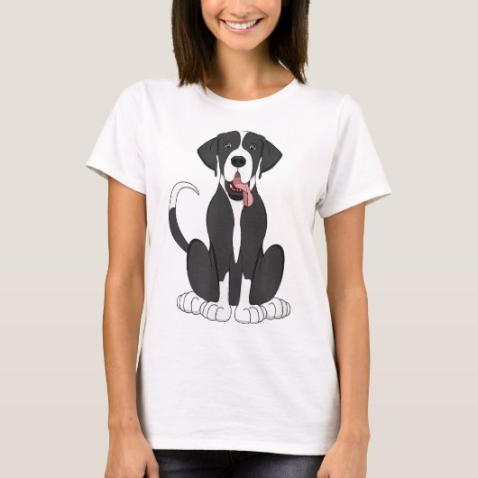 マントルグレート女犬男性へ恋人ギフト Tシャツ (正面)