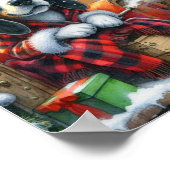 マントルピースの上のマーサは彼女のために贈り物を,彼 ポスター (角)