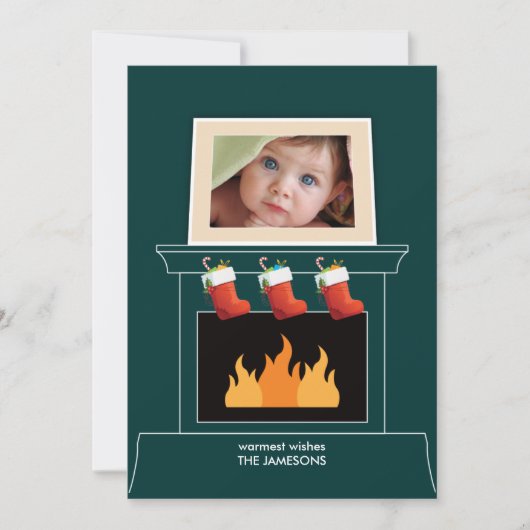 マントルピースフォトホリデーカード シーズンカード (正面)