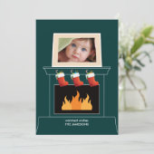 マントルピースフォトホリデーカード シーズンカード (スタンド正面)