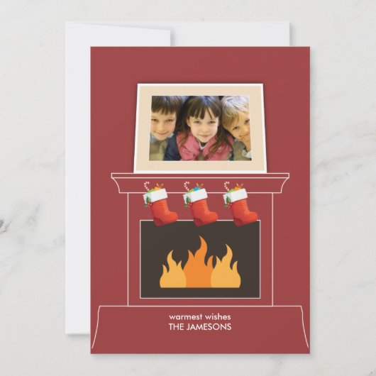 マントルピースフォトホリデーカード シーズンカード (正面)