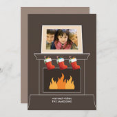 マントルピースフォトホリデーカード シーズンカード (正面/裏面)