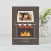 マントルピースフォトホリデーカード シーズンカード (スタンド正面)