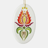 マントルファンシー刺繍 – ハンガリーフォークアート セラミックオーナメント (右)