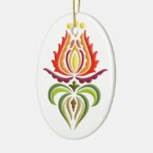 マントルファンシー刺繍 – ハンガリーフォークアート セラミックオーナメント (左)