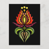 マントルファンシー刺繍 – ハンガリーフォークアート ポストカード (正面)